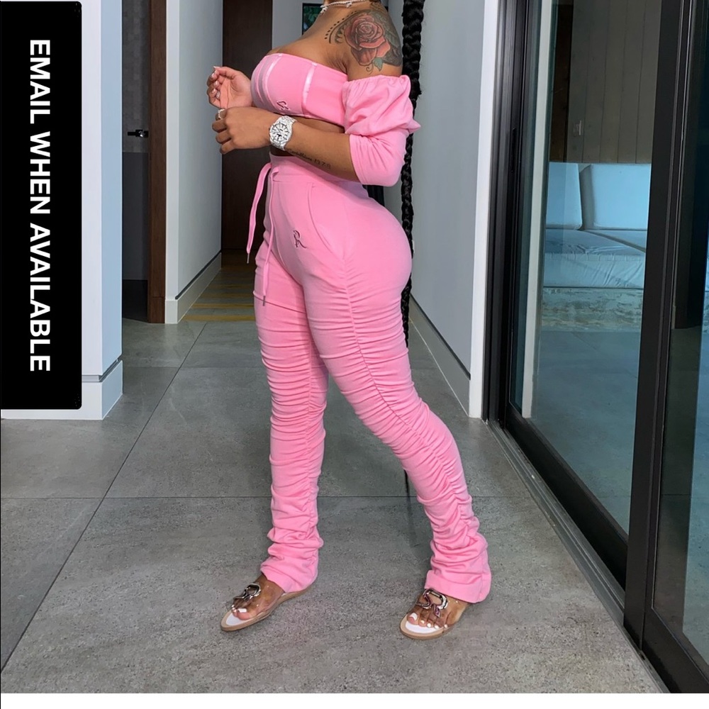 Gsuwoo stacked sweats set